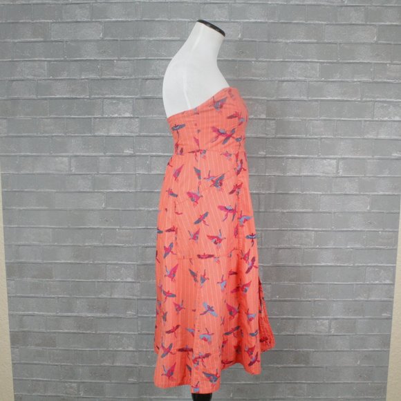 Free People Sunshine of Your Love Strapless Parrot Print Dress 6 - Picture 7 of 15